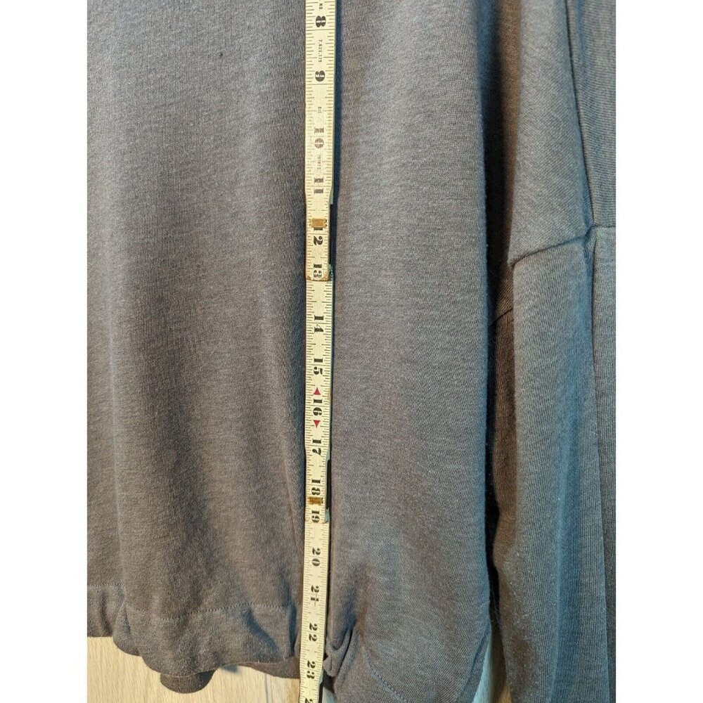 Fabletics Long Sleeve Sweatshirt Women's Gray Lightweight Drawstring Crop Large - Picture 6 of 6